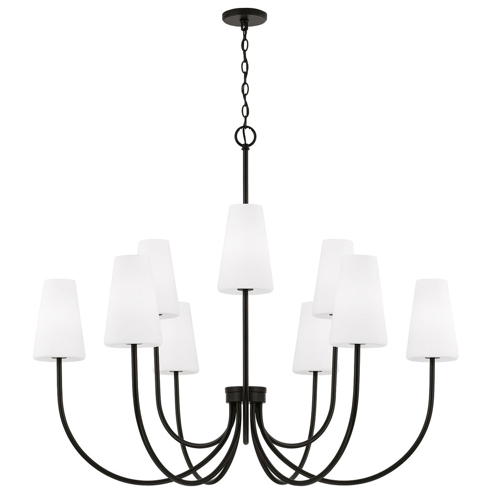 Capital Lighting - Nine Light Chandelier - Averitt - Matte Black- Union Lighting Luminaires Decor