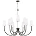 Capital Lighting - Nine Light Chandelier - Averitt - Matte Black- Union Lighting Luminaires Decor