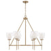 Capital Lighting - Six Light Chandelier - Joss - Aged Brass- Union Lighting Luminaires Decor