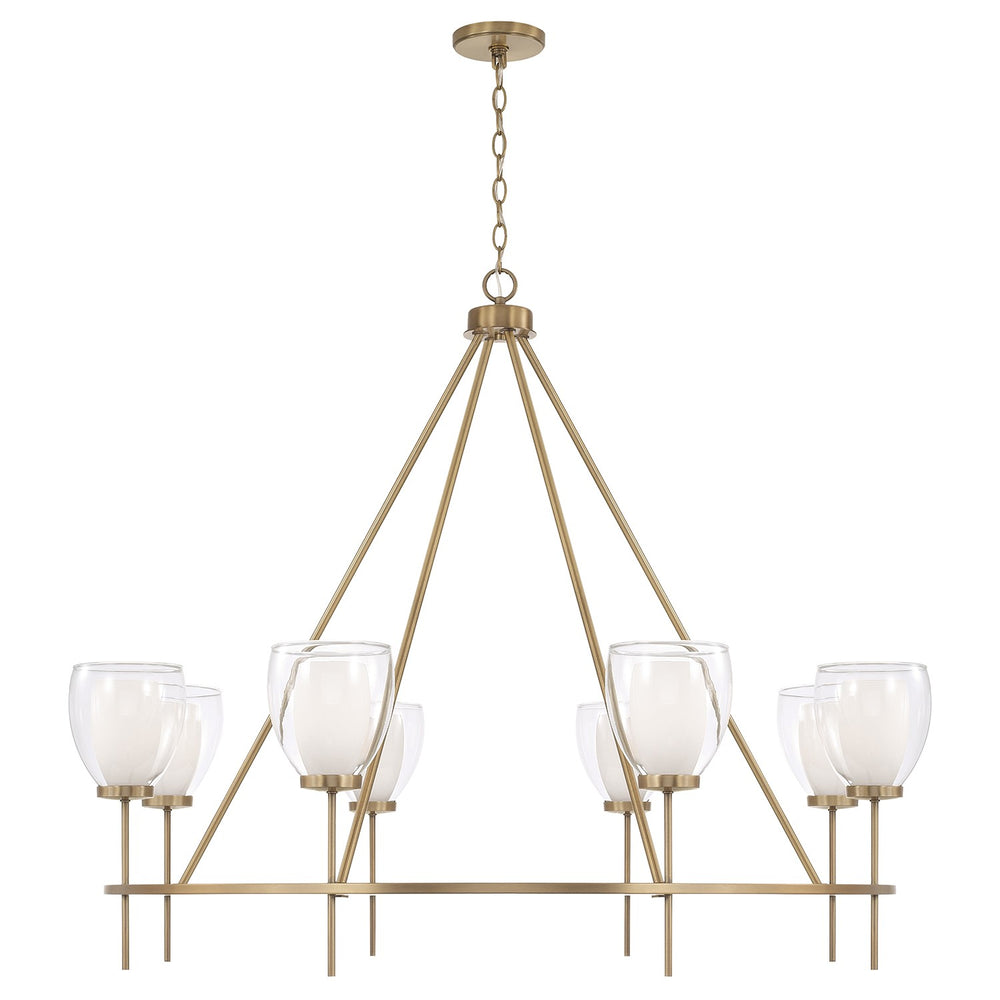 Capital Lighting - Eight Light Chandelier - Joss - Aged Brass- Union Lighting Luminaires Decor