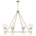Capital Lighting - Eight Light Chandelier - Joss - Aged Brass- Union Lighting Luminaires Decor