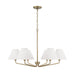 Capital Lighting - Six Light Chandelier - Chadwick - Aged Brass- Union Lighting Luminaires Decor