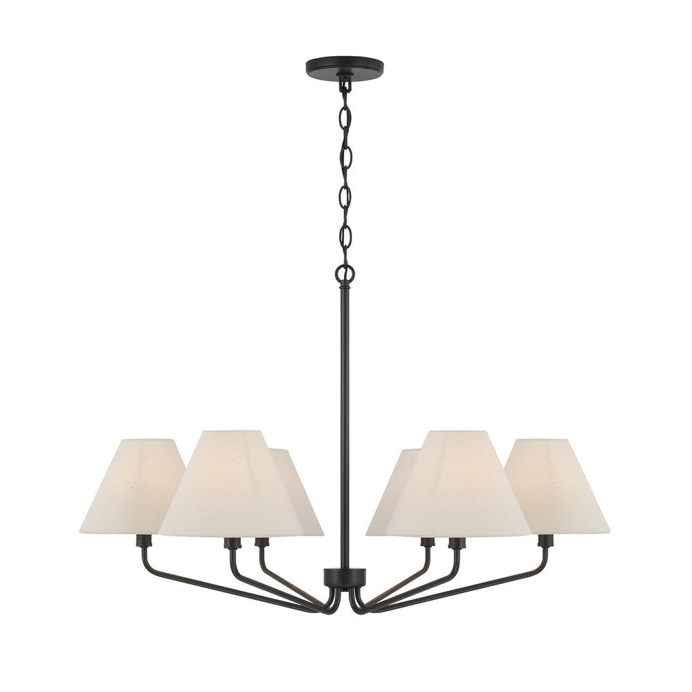 Capital Lighting - Six Light Chandelier - Chadwick - Espresso- Union Lighting Luminaires Decor