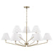 Capital Lighting - Nine Light Chandelier - Chadwick - Aged Brass- Union Lighting Luminaires Decor