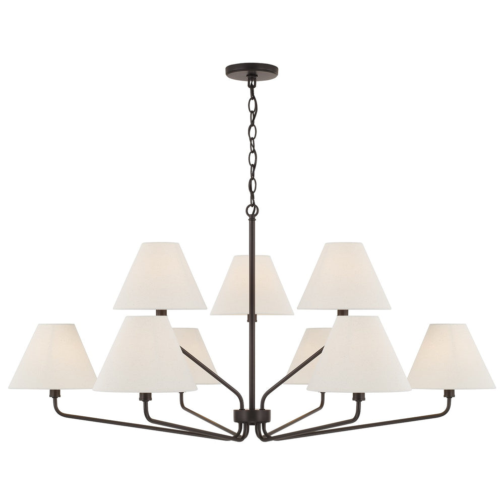 Capital Lighting - Nine Light Chandelier - Chadwick - Espresso- Union Lighting Luminaires Decor