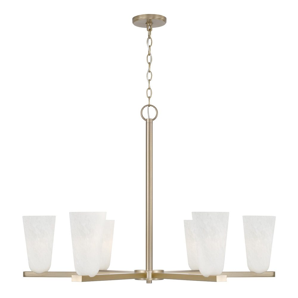 Capital Lighting - Six Light Chandelier - Romy - Matte Brass- Union Lighting Luminaires Decor