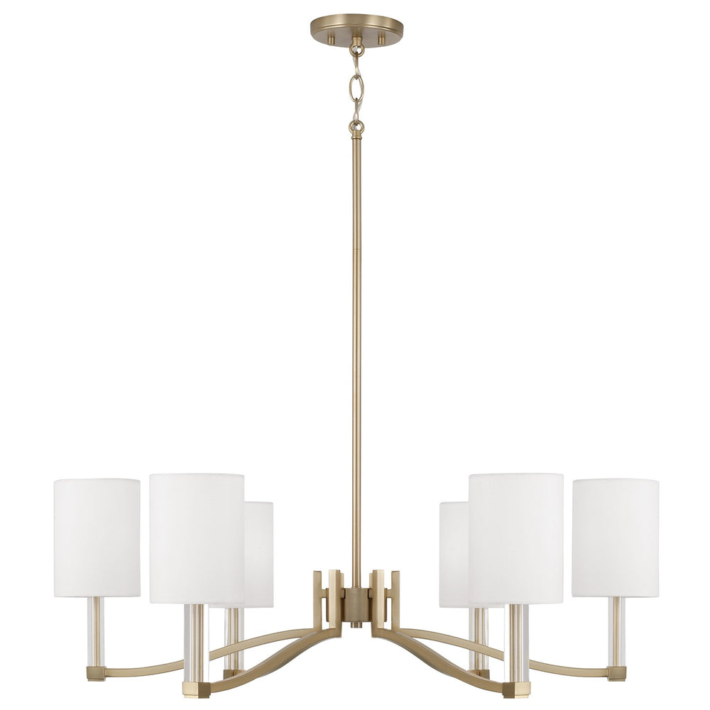 Capital Lighting - Six Light Chandelier - Ingrid - Matte Brass- Union Lighting Luminaires Decor