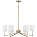 Capital Lighting - Six Light Chandelier - Ingrid - Matte Brass- Union Lighting Luminaires Decor