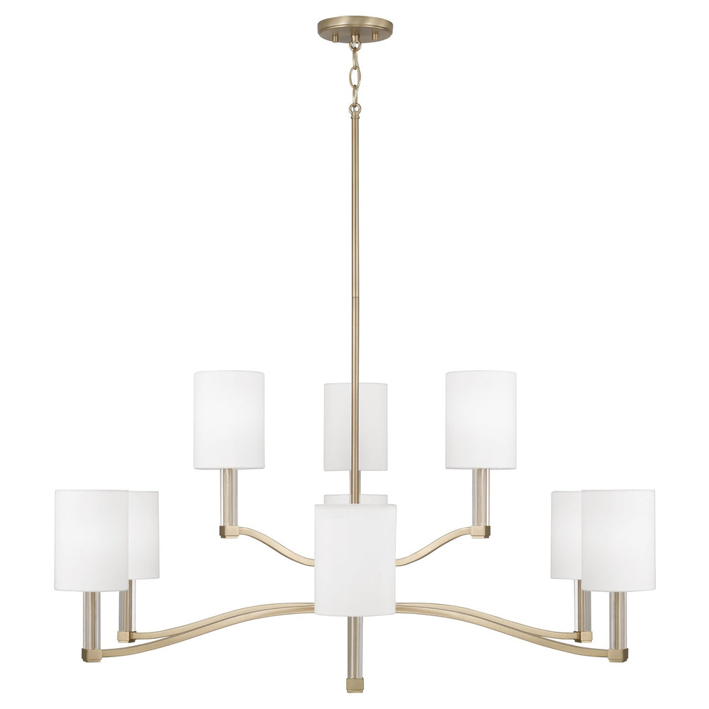 Capital Lighting - Nine Light Chandelier - Ingrid - Matte Brass- Union Lighting Luminaires Decor