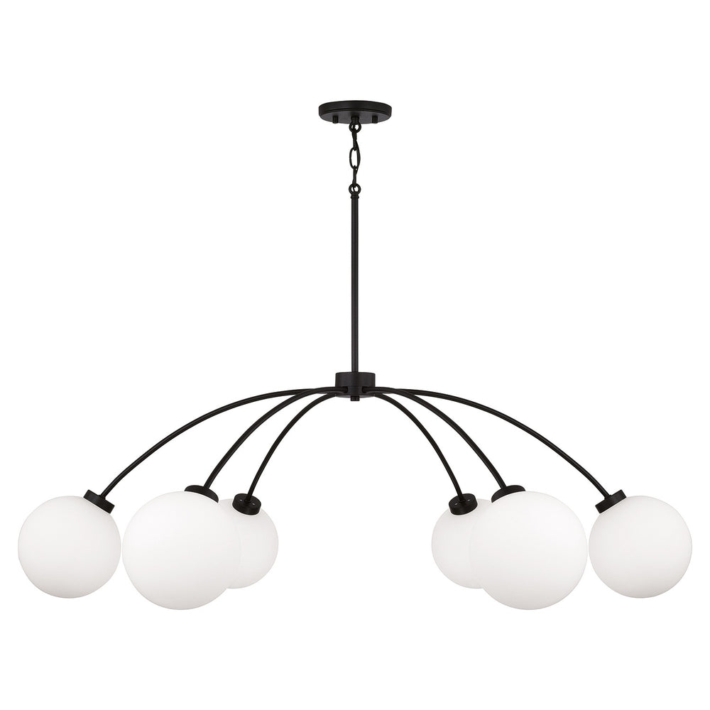 Capital Lighting - Six Light Chandelier - Amos - Black Iron- Union Lighting Luminaires Decor
