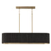 Capital Lighting - Five Light Island Pendant - Donovan - Black Stain and Matte Brass- Union Lighting Luminaires Decor