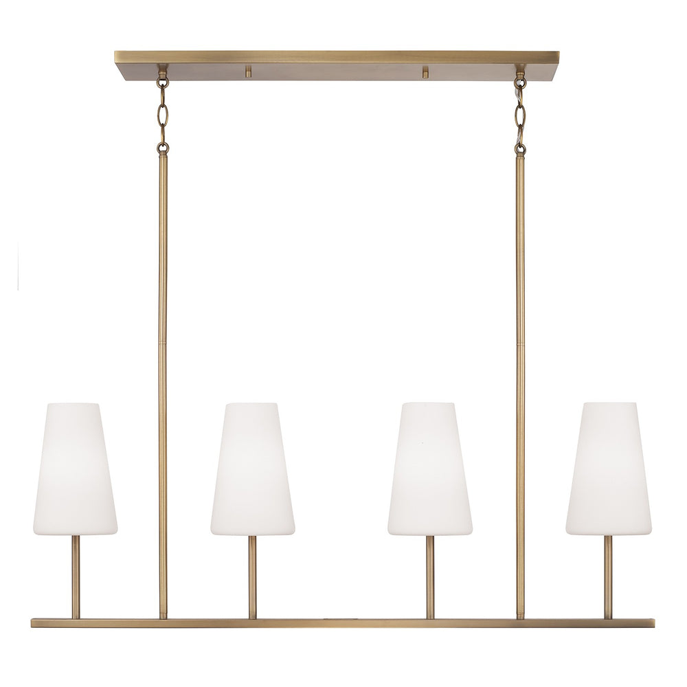 Capital Lighting - Four Light Island Pendant - Averitt - Aged Brass- Union Lighting Luminaires Decor