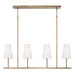 Capital Lighting - Four Light Island Pendant - Averitt - Aged Brass- Union Lighting Luminaires Decor