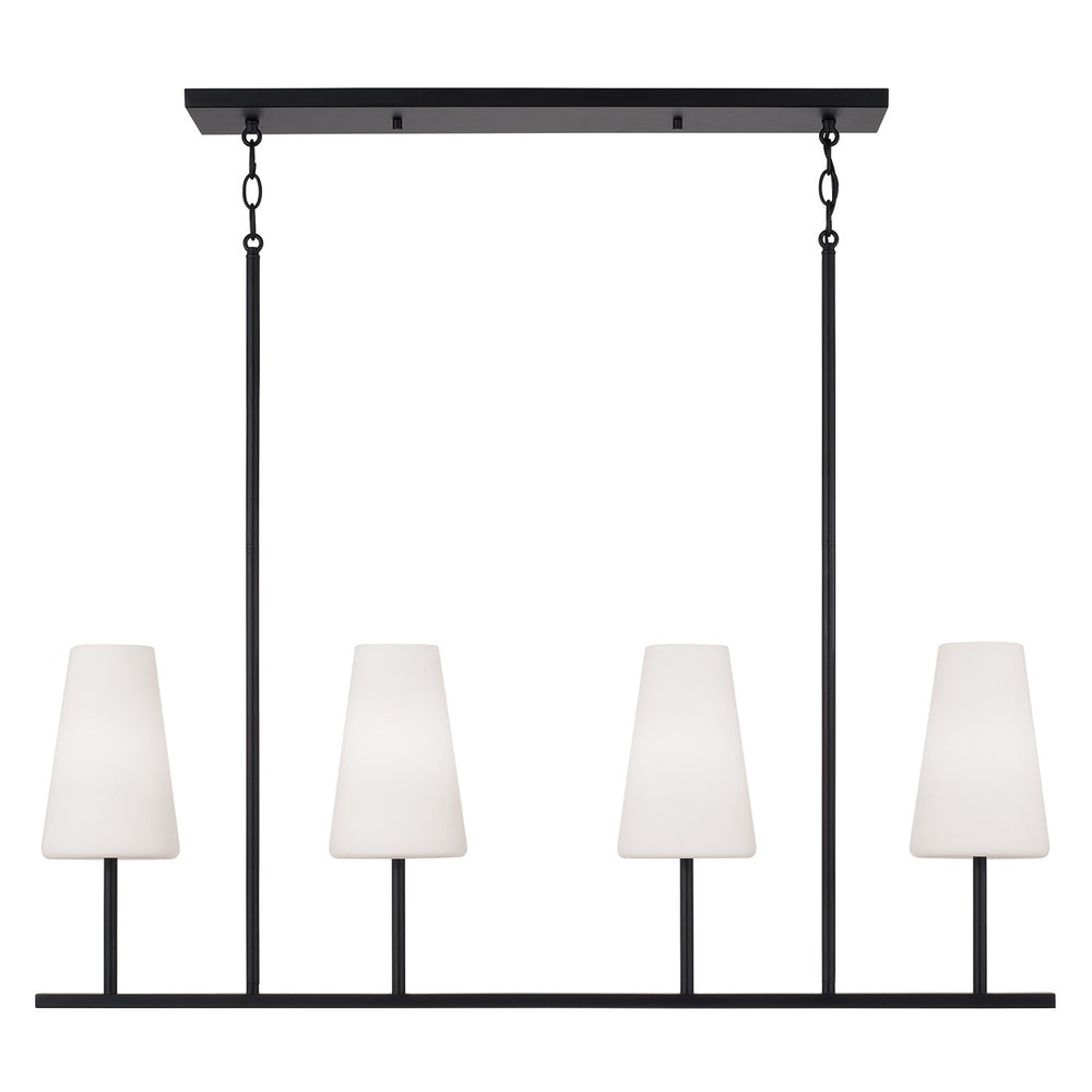 Capital Lighting - Four Light Island Pendant - Averitt - Matte Black- Union Lighting Luminaires Decor