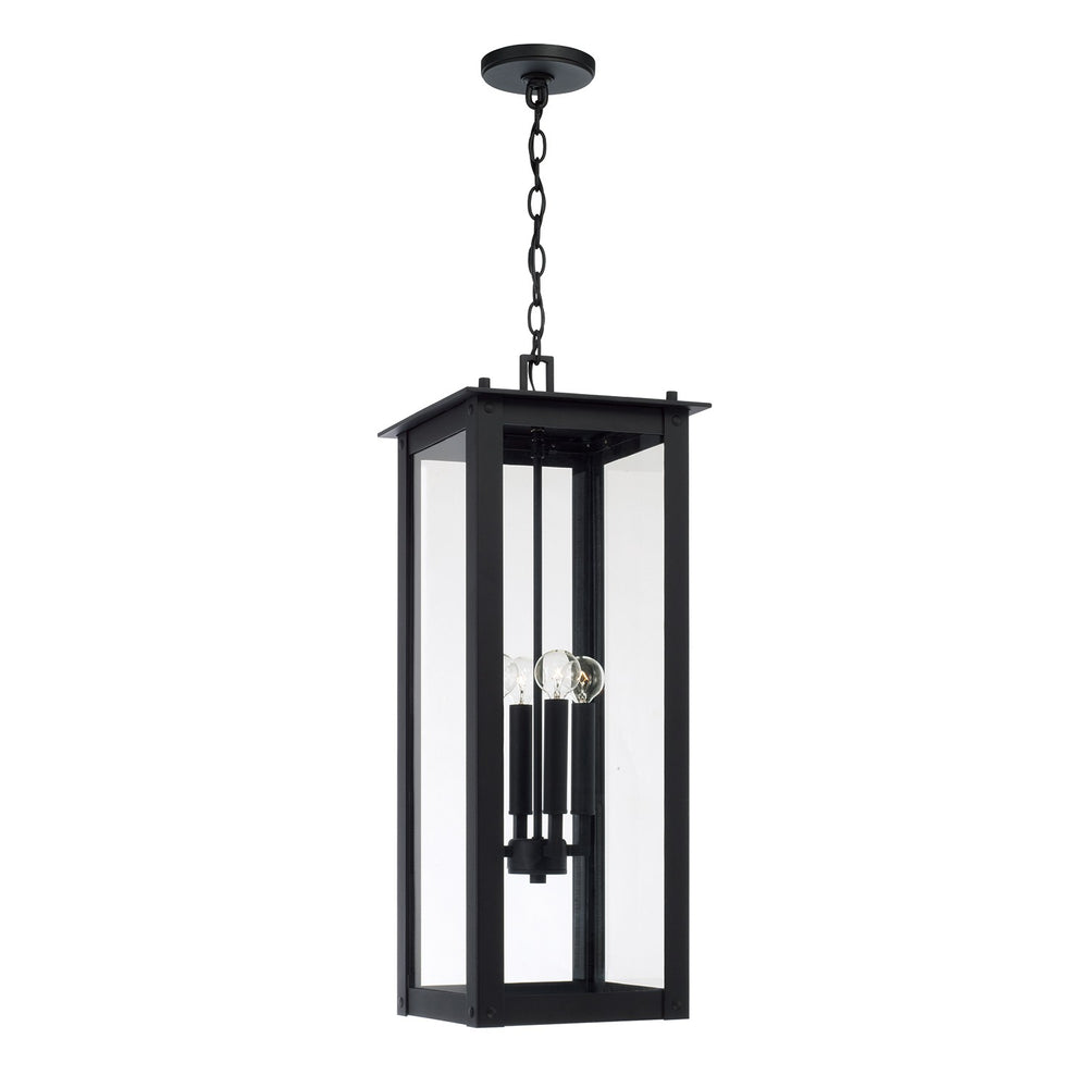 Capital Lighting - Four Light Outdoor Hanging Lantern - Hunt - Black- Union Lighting Luminaires Decor