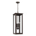 Capital Lighting - Four Light Outdoor Hanging Lantern - Hunt - Oiled Bronze- Union Lighting Luminaires Decor