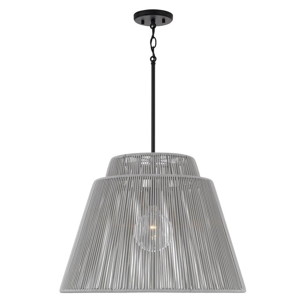Capital Lighting - One Light Outdoor Hanging Lantern - Jasper - Grey and Black- Union Lighting Luminaires Decor
