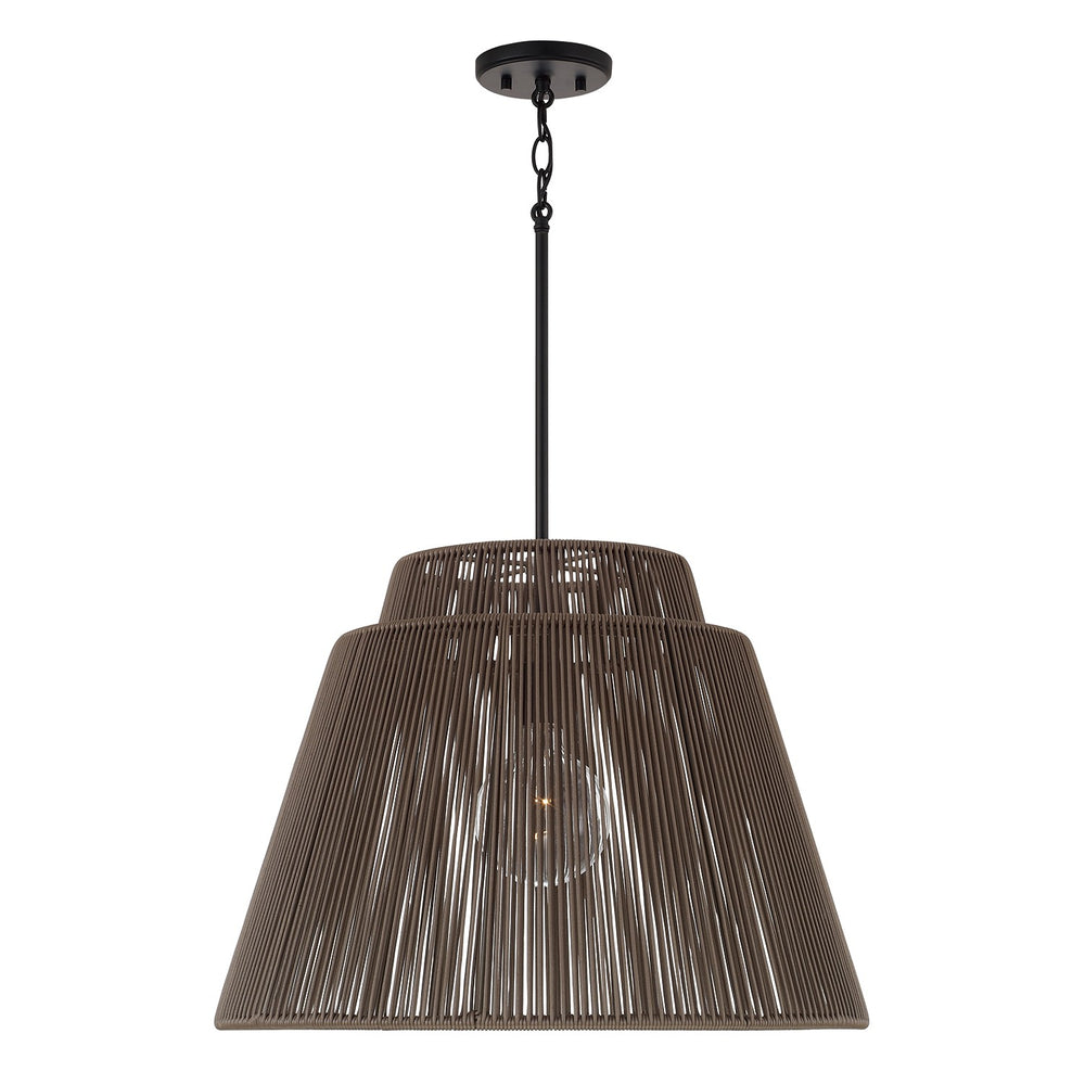 Capital Lighting - One Light Outdoor Hanging Lantern - Jasper - Umber and Black- Union Lighting Luminaires Decor