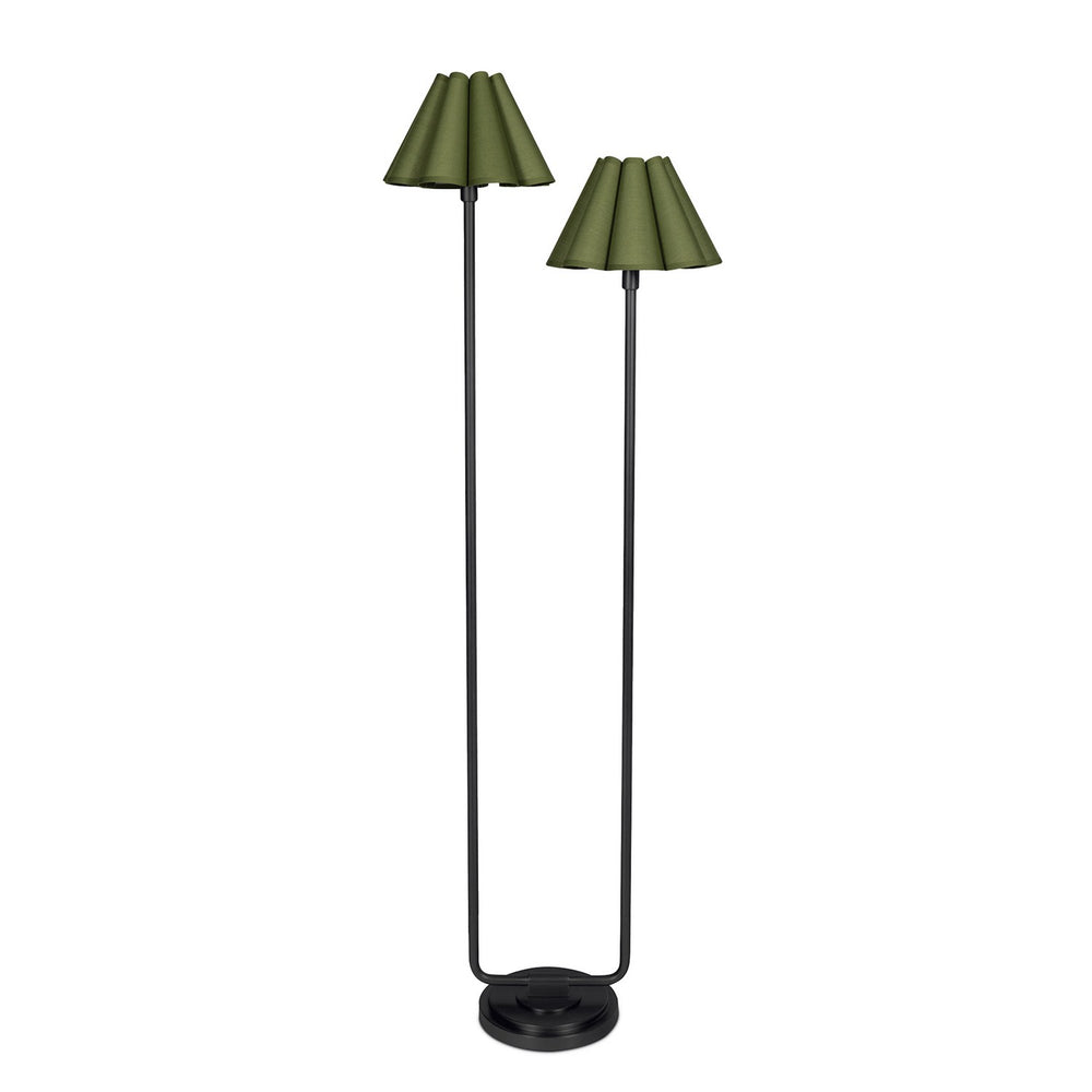 Regina Andrew Canada - Two Light Floor Lamp - Polly - Blackened Brass- Union Lighting Luminaires Decor