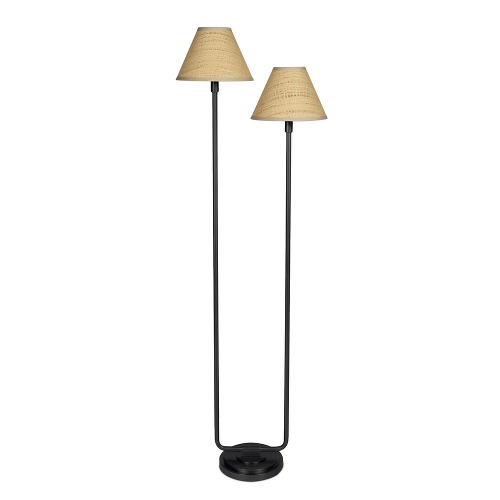 Regina Andrew Canada - Two Light Floor Lamp - Polly - Blackened Brass- Union Lighting Luminaires Decor