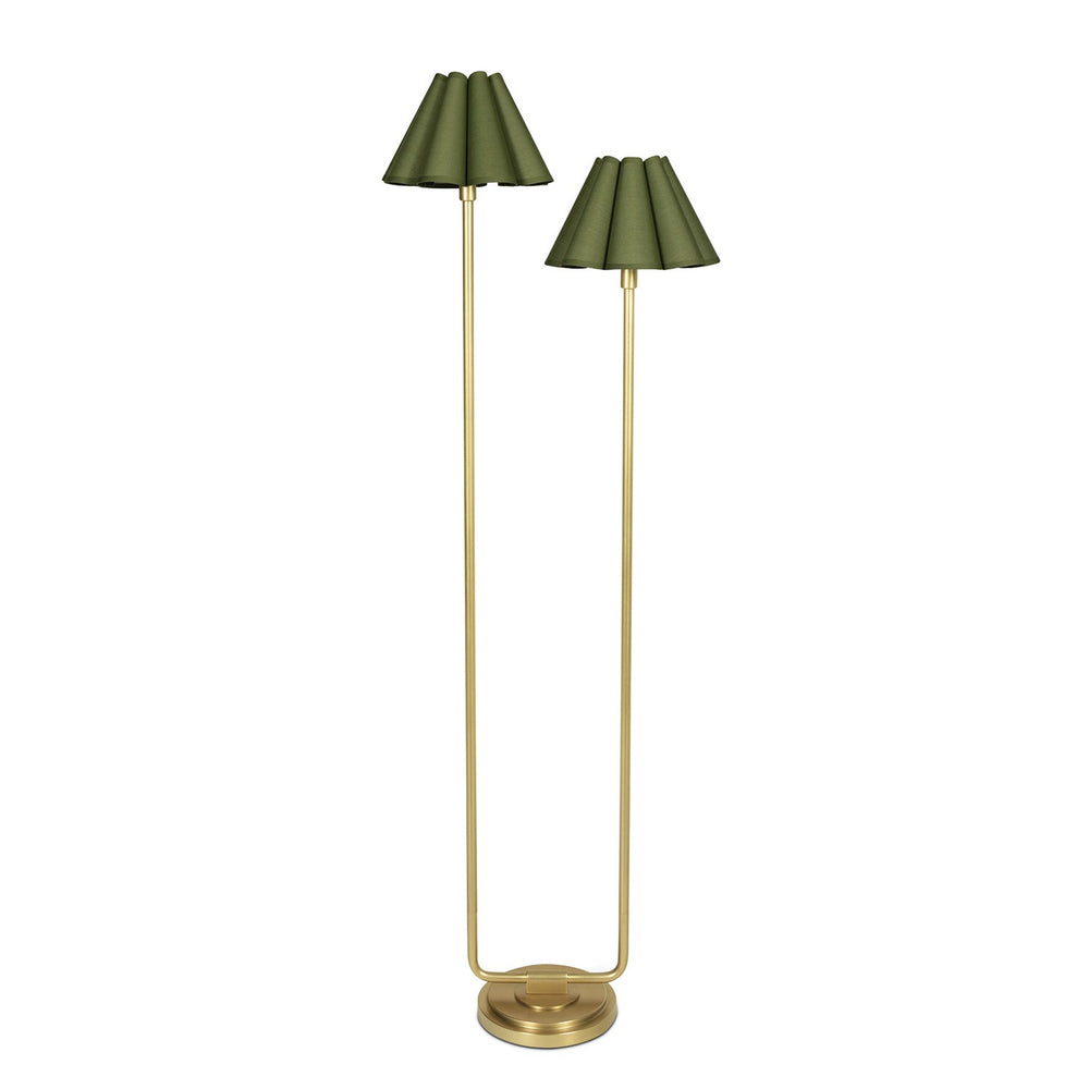 Regina Andrew Canada - Two Light Floor Lamp - Polly - Natural Brass- Union Lighting Luminaires Decor