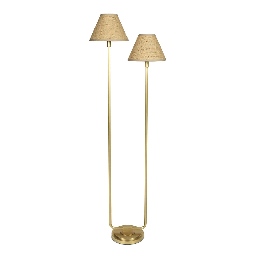 Regina Andrew Canada - Two Light Floor Lamp - Polly - Natural Brass- Union Lighting Luminaires Decor