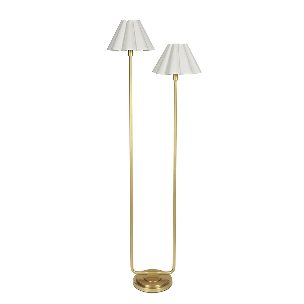 Regina Andrew Canada - Two Light Floor Lamp - Polly - Natural Brass- Union Lighting Luminaires Decor
