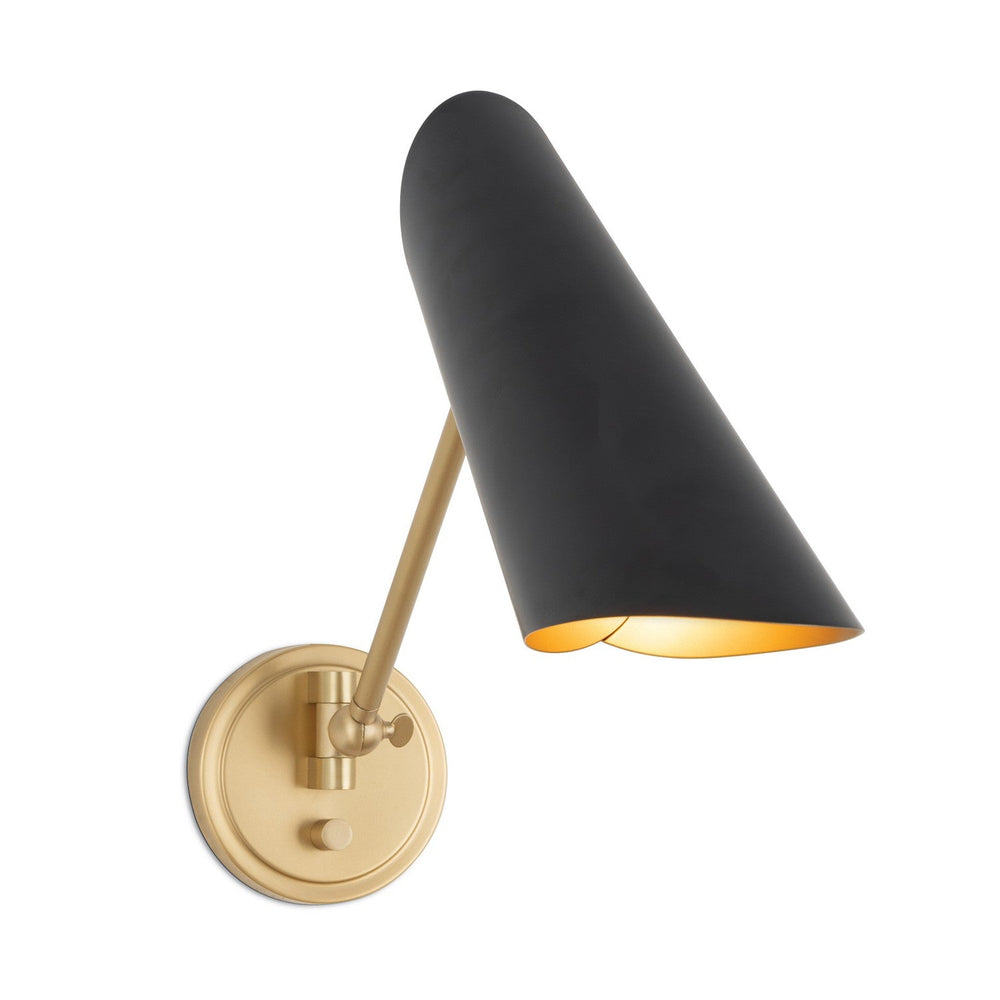 Regina Andrew Canada - One Light Wall Sconce - Vest - Blackened Brass- Union Lighting Luminaires Decor