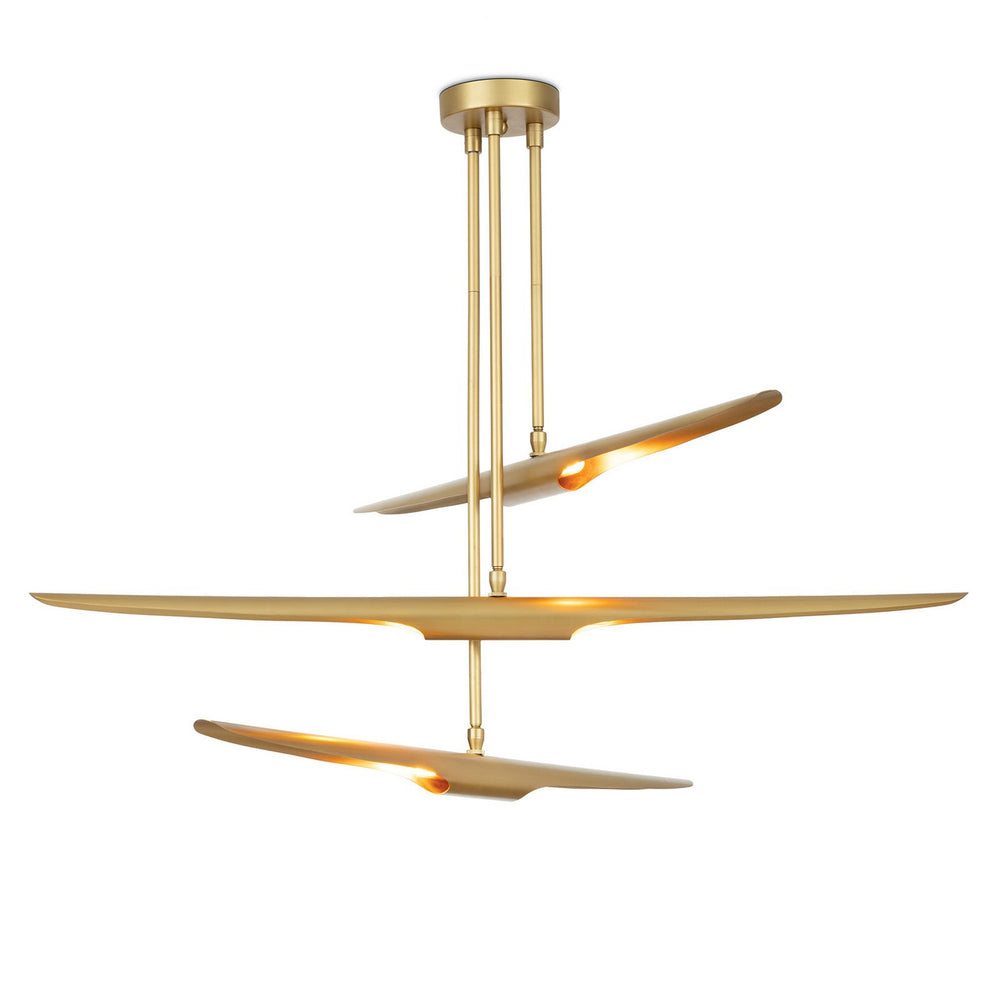 Regina Andrew Canada - Six Light Chandelier - Concorde - Natural Brass- Union Lighting Luminaires Decor