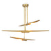 Regina Andrew Canada - Six Light Chandelier - Concorde - Natural Brass- Union Lighting Luminaires Decor