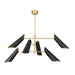 Regina Andrew Canada - Six Light Chandelier - Vest - Blackened Brass- Union Lighting Luminaires Decor