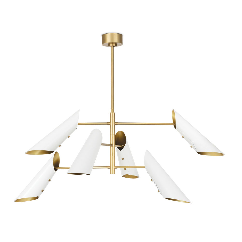 Regina Andrew Canada - Six Light Chandelier - Vest - White- Union Lighting Luminaires Decor