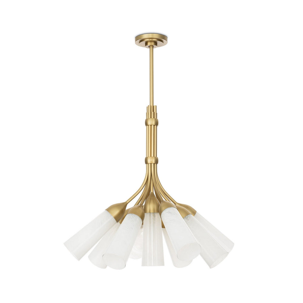 Regina Andrew Canada - Nine Light Chandelier - Mousseaux - Natural Brass- Union Lighting Luminaires Decor