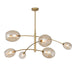 Regina Andrew Canada - Six Light Chandelier - Artemis - Natural Brass- Union Lighting Luminaires Decor
