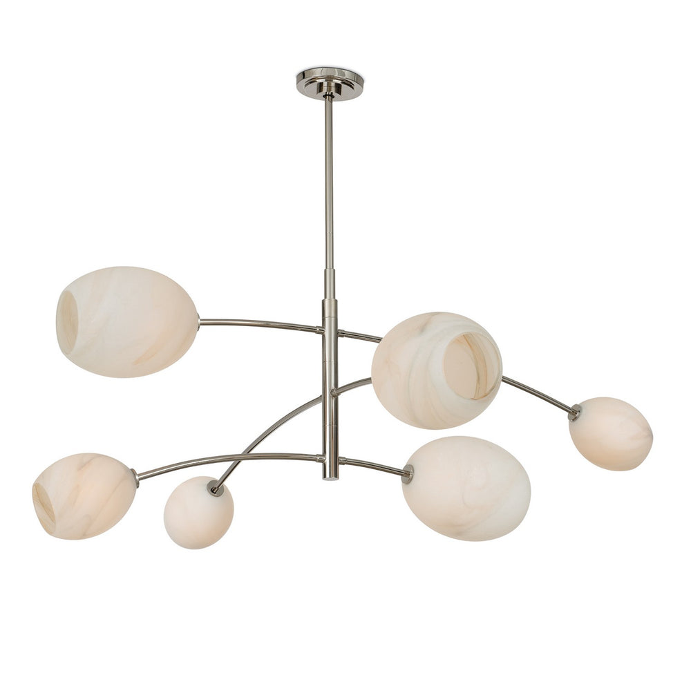 Regina Andrew Canada - Six Light Chandelier - Artemis - Polished Nickel- Union Lighting Luminaires Decor