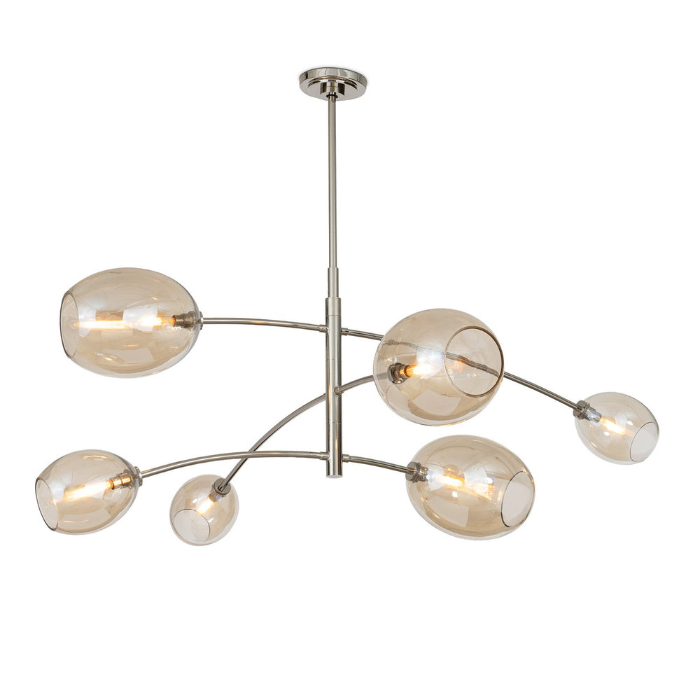 Regina Andrew Canada - Six Light Chandelier - Artemis - Polished Nickel- Union Lighting Luminaires Decor