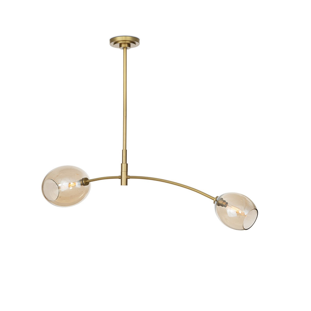 Regina Andrew Canada - Two Light Pendant - Artemis - Natural Brass- Union Lighting Luminaires Decor