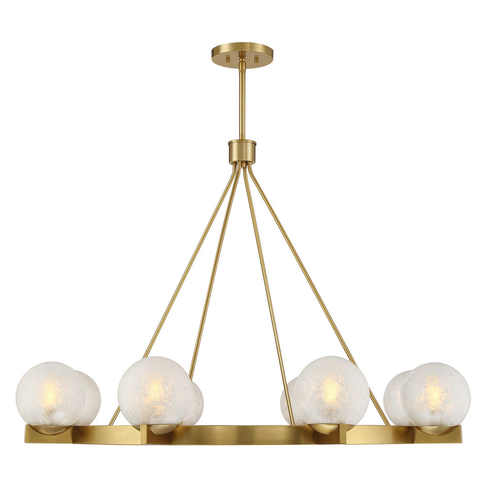 Savoy House - Eight Light Chandelier - Darien - Warm Brass- Union Lighting Luminaires Decor