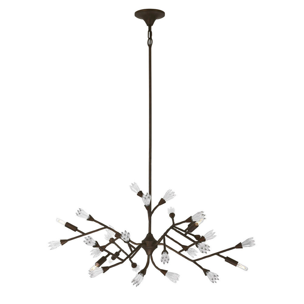 Savoy House - Six Light Chandelier - Malinda - Bark- Union Lighting Luminaires Decor