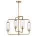 Savoy House - Four Light Chandelier - Holton - Warm Brass- Union Lighting Luminaires Decor