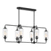 Savoy House - Six Light Linear Chandelier - Holton - Matte Black- Union Lighting Luminaires Decor
