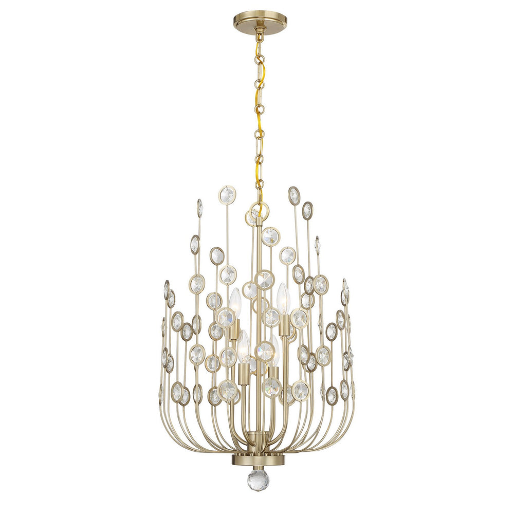 Savoy House - Four Light Chandelier - Irina - Noble Brass- Union Lighting Luminaires Decor