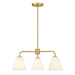 Savoy House - Three Light Chandelier - Blair - Warm Brass- Union Lighting Luminaires Decor