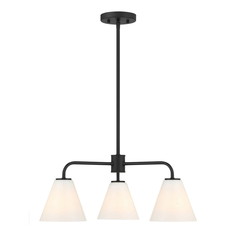 Savoy House - Three Light Chandelier - Blair - Matte Black- Union Lighting Luminaires Decor