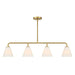 Savoy House - Four Light Linear Chandelier - Blair - Warm Brass- Union Lighting Luminaires Decor
