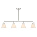 Savoy House - Four Light Linear Chandelier - Blair - Satin Nickel- Union Lighting Luminaires Decor