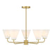 Savoy House - Five Light Chandelier - Blair - Warm Brass- Union Lighting Luminaires Decor