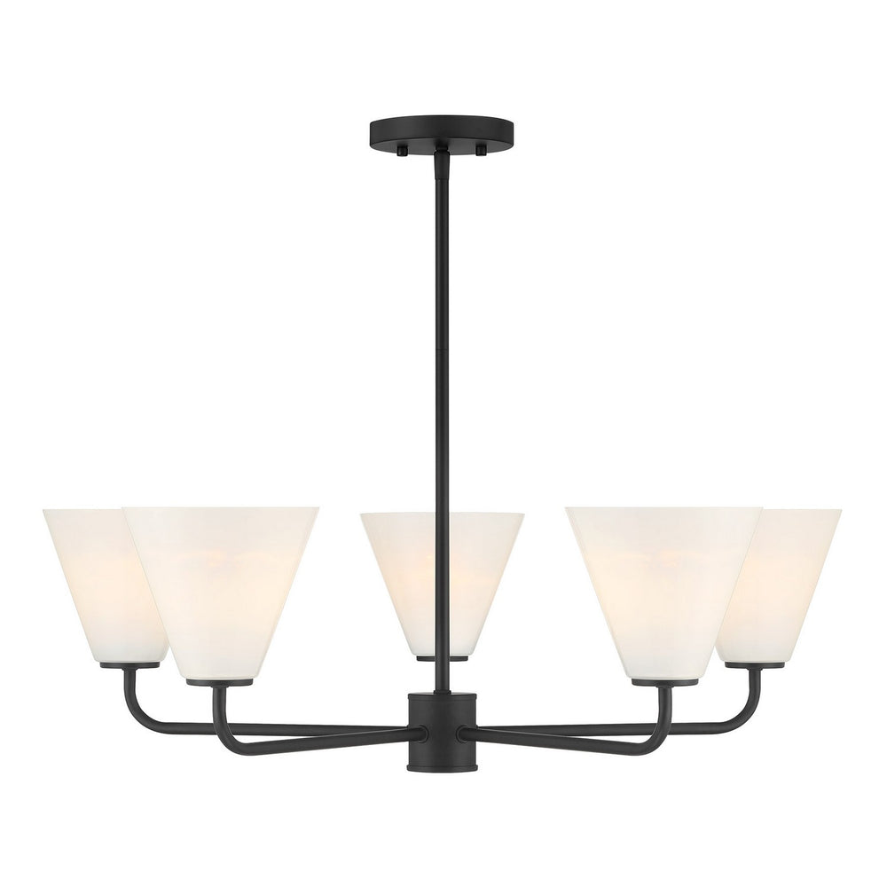 Savoy House - Five Light Chandelier - Blair - Matte Black- Union Lighting Luminaires Decor