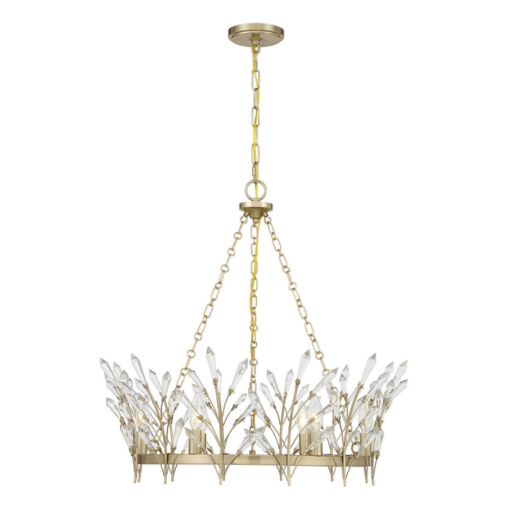 Savoy House - Six Light Chandelier - Orianna - Noble Brass- Union Lighting Luminaires Decor