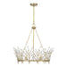 Savoy House - Six Light Chandelier - Orianna - Noble Brass- Union Lighting Luminaires Decor